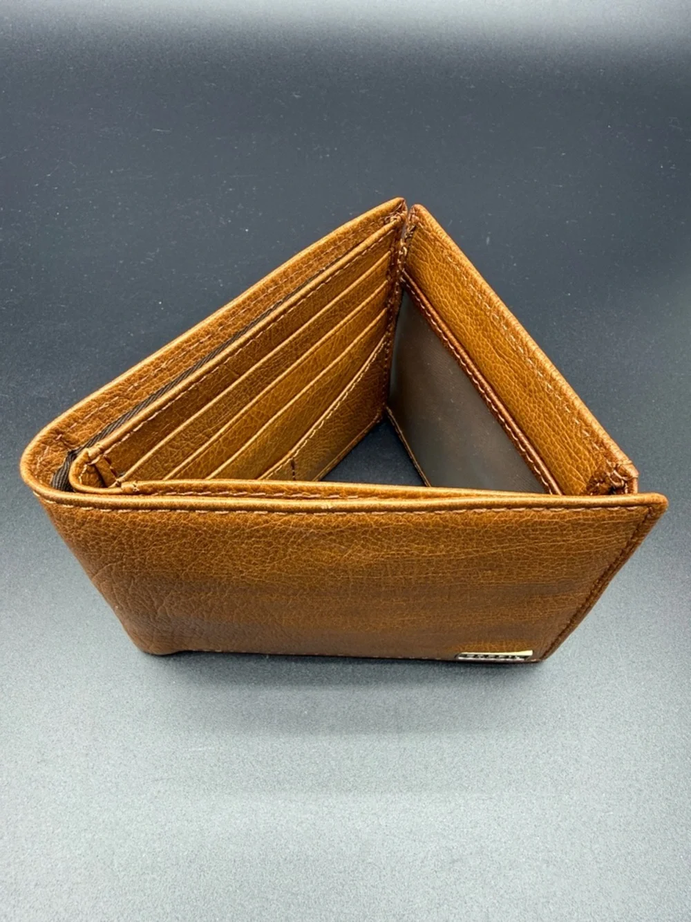 Fossil Brown Leather Trifold Wallet